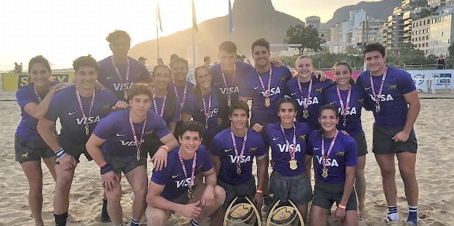Argentinos dominam o rugby na praia 1