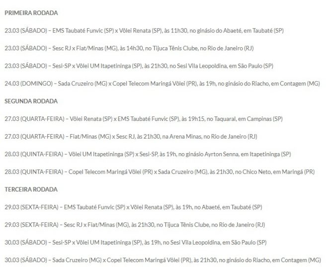 Taubaté Vôlei começa as quartas vencendo em casa 3