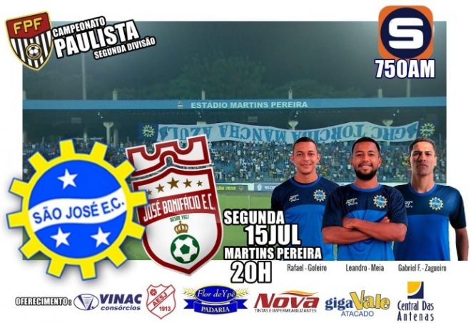 São José joga nesta segunda-feira e vale liderança 2
