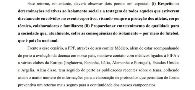 Federação confirma que campeonatos serão retomados 7