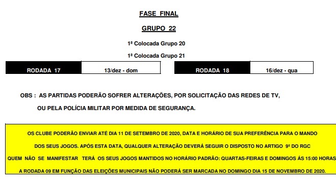 São José e Manthiqueira recebem tabela definitiva 12