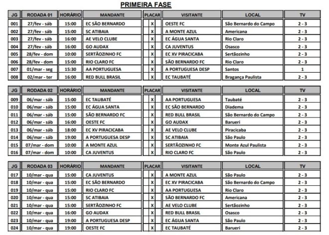 Taubaté recebe tabela e define contratação 3