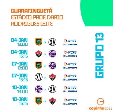 Guaratinguetá divulga protocolo da torcida na Copinha 2