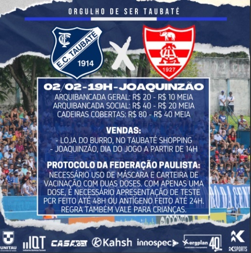 Taubaté já pensa no segundo jogo em casa 2