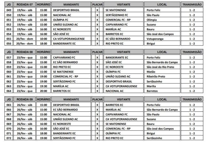 São José recebe tabela definitiva do campeonato 4