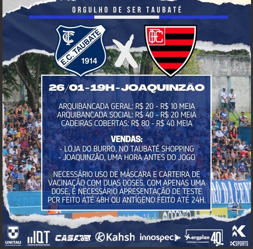 Taubaté estreia credenciado para disputar o acesso 2