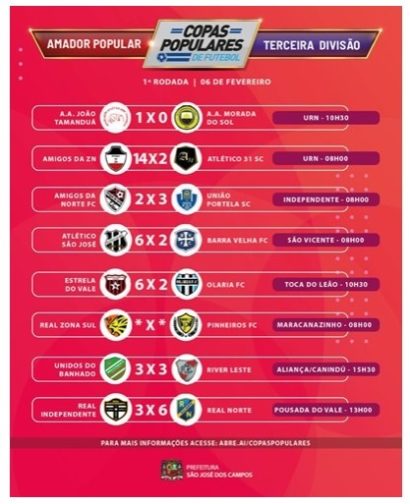 Copas populares foram abertas no amador joseense 4