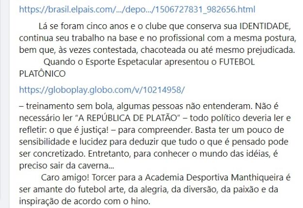 Manthiqueira é deixado fora da Copinha e protesta 3