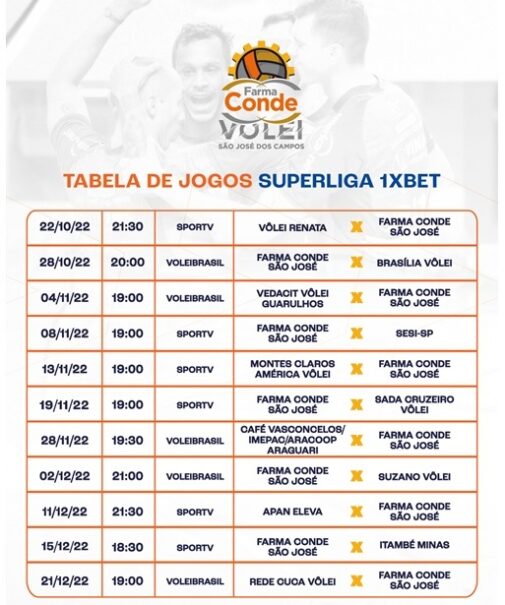 Farma Conde Vôlei São José estreia na Superliga 3