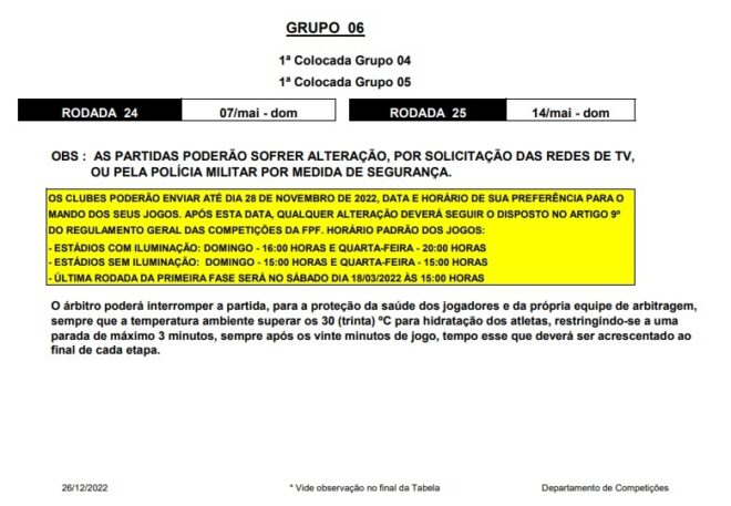 São José recebe tabela e pedirá uma alteração 9