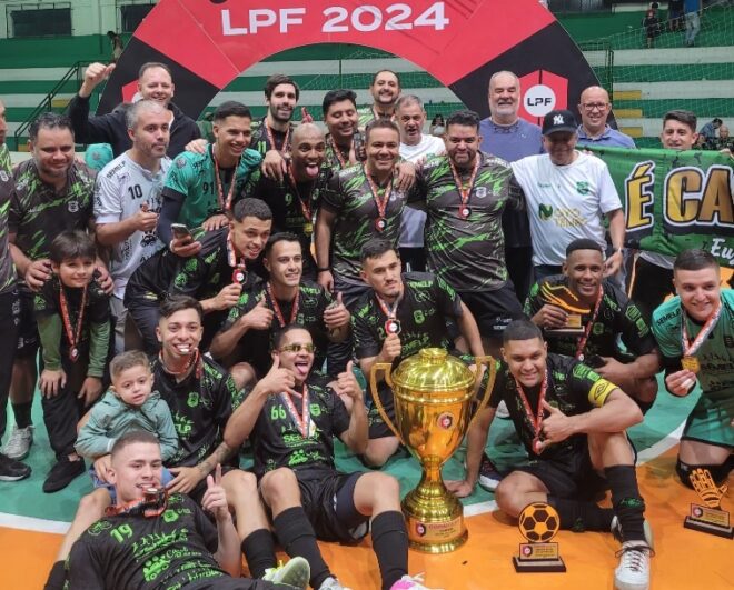 Pinda Futsal está comemorando título inédito 3