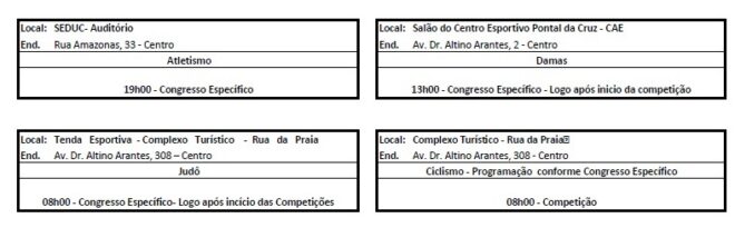 Jogos Regionais têm disputas iniciais programadas 6