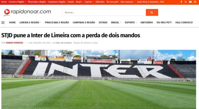 São José é punido por briga de torcidas em Limeira 2