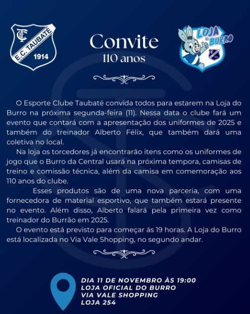 Taubaté apresenta uniformes e tem jogador cogitado 2 Taubaté apresenta uniformes e tem jogador cogitado 2