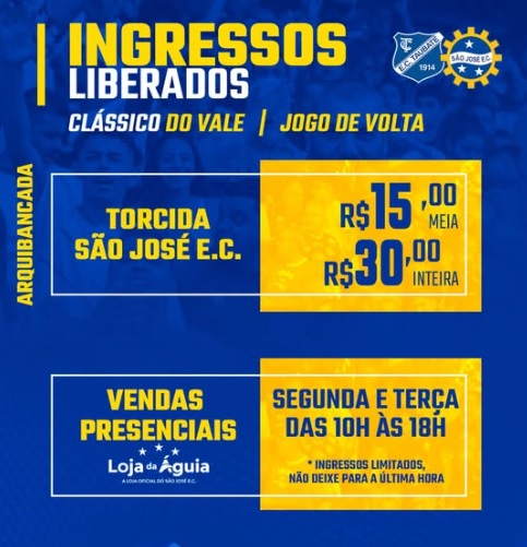 Clássico do Vale já vende ingressos para a volta 4