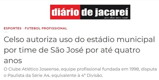 Atlético Joseense vai mandar jogos em Jacareí 2