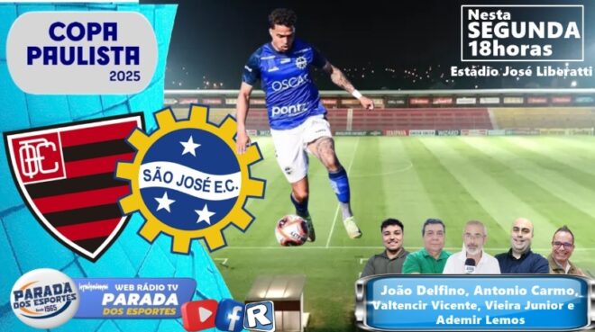 São José joga nesta segunda para manter a ponta 2