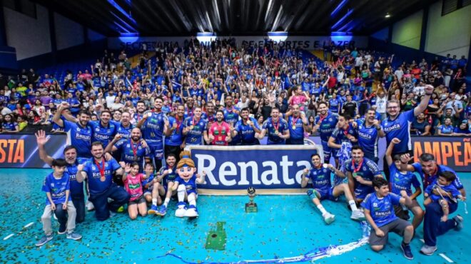 Vôlei Pinda festeja título do Paulista de acesso 2