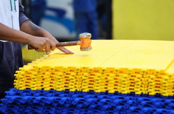 Quadra esportiva joseense recebe piso inovador 2