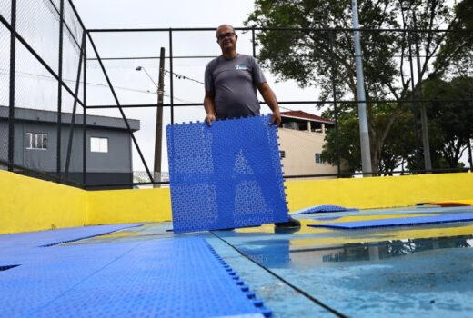 Quadra esportiva joseense recebe piso inovador 5