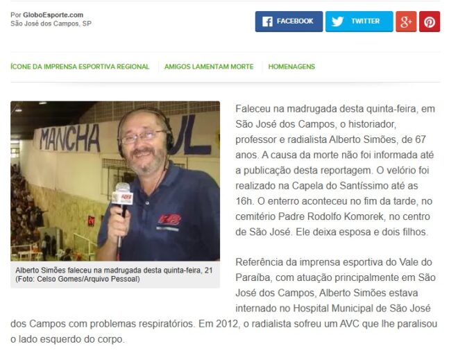 São José faz reposição na lateral e homenageia jornalista 3 São José faz reposição na lateral e homenageia jornalista 2